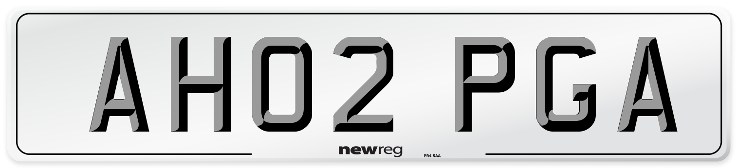 AH02 PGA Number Plate from New Reg